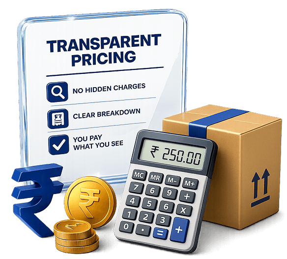 Transparent parcel pricing calculator