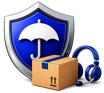 Parcel protection shield with package