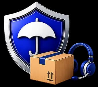 Parcel protection shield with package